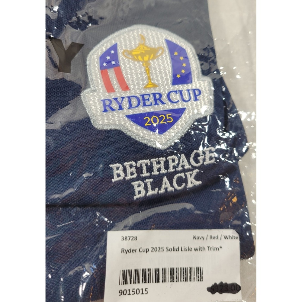 Footjoy Bethpage Black Ryder Cup 2025 Golf Polo Shirt - Navy Blue - Large - Picture 2 of 4